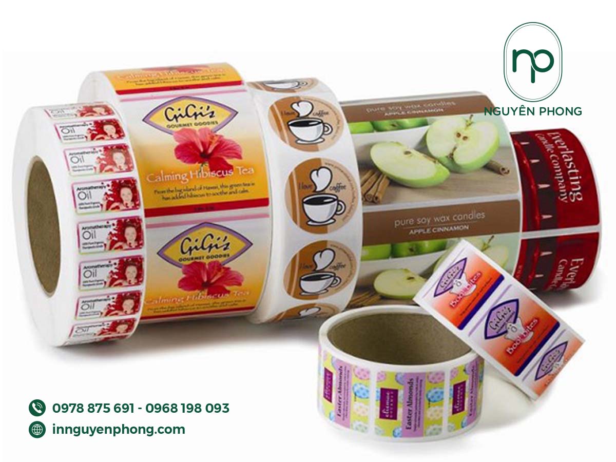 Mẫu decal cuộn in dán thực phẩm